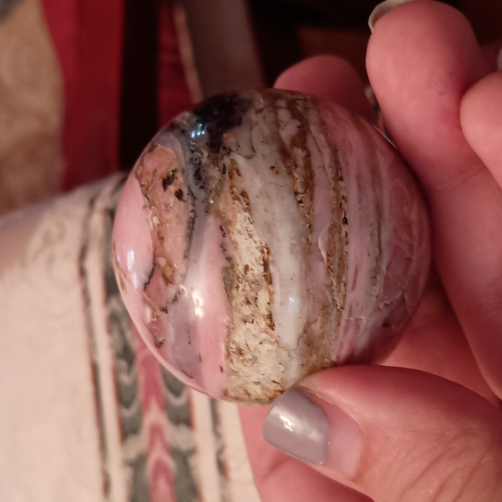 Peruvian Pink Opal Sphere - Picture 7 of 7
